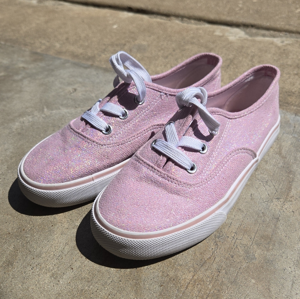 Glittery Pink Kids Sneakers